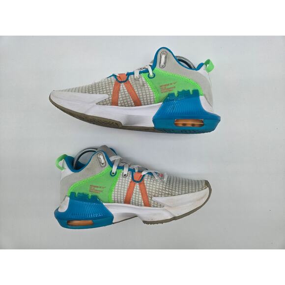 NIKE LEBRON WITNESS VII 7 GREY FOG-HYPER PINK SZ 7.5 [DM1123-003] - Picture 4 of 8